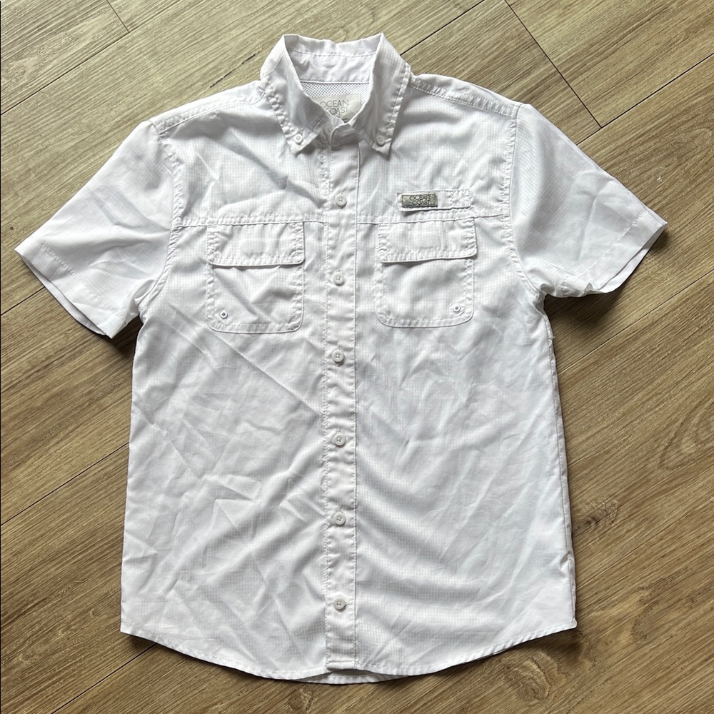 Boys Ocean and Coast White Short Sleeve Shirt